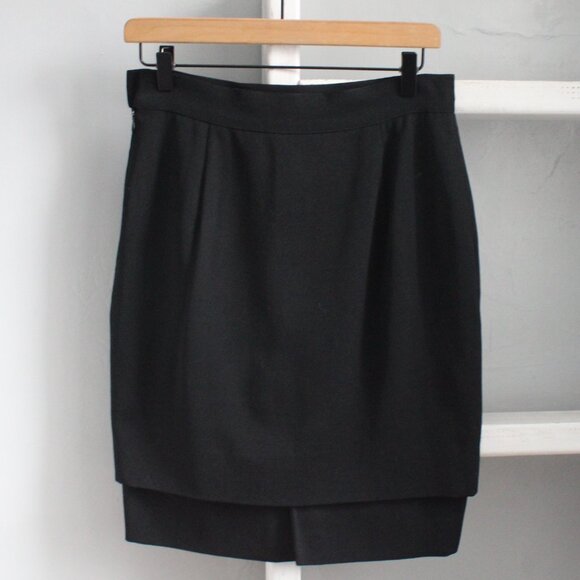 Gianni Versace Genny Vintage Black Tiered Pencil Skirt Size 10 US / 44 Italy - Picture 8 of 8